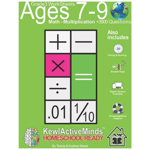Grade 3 Worksheets - Homeschool Ready Grade 3 Worksheets - Math Multiplication, HomeSchool Ready 3500 Questions: Includes Timing & Scoring, Answer Keys, Know, Book 1, (Paperback)