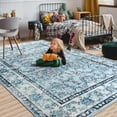thumbnail image 5 of Cydiria Vintage Boho Traditional Oriental Faux Wool Area Rug,2' x 3', Blue, 5 of 8