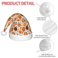 thumbnail image 4 of Fuzoiu Hot Fresh Pizza Print Santa Hat Christmas Hat for kids,Santa Hats with Pompom, Unisex Xmas Holiday Hat for Christmas New Year Festive Party Supplies, 4 of 6