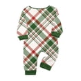 thumbnail image 4 of Yuaguia Family Matching Christmas Pajamas, Red Green White Plaid Long Sleeve Top and Plaid Lounge Pants Sleepwear Set, Festive Holiday Loungewear, Baby 9 Months, 4 of 4