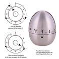 thumbnail image 2 of Temporizador de cocina manual, alarma giratoria mecánica en forma de huevo de acero inoxidable con 60 minutos para cocinar Vhermosa 2033567, 2 of 4