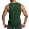 thumbnail image 3 of Fathers Day Gifts for Husband Dgankt Mens Undershirts Fashionable Men's Solid Color Sleeveless Mesh Breathable Sports Top, 3 of 8