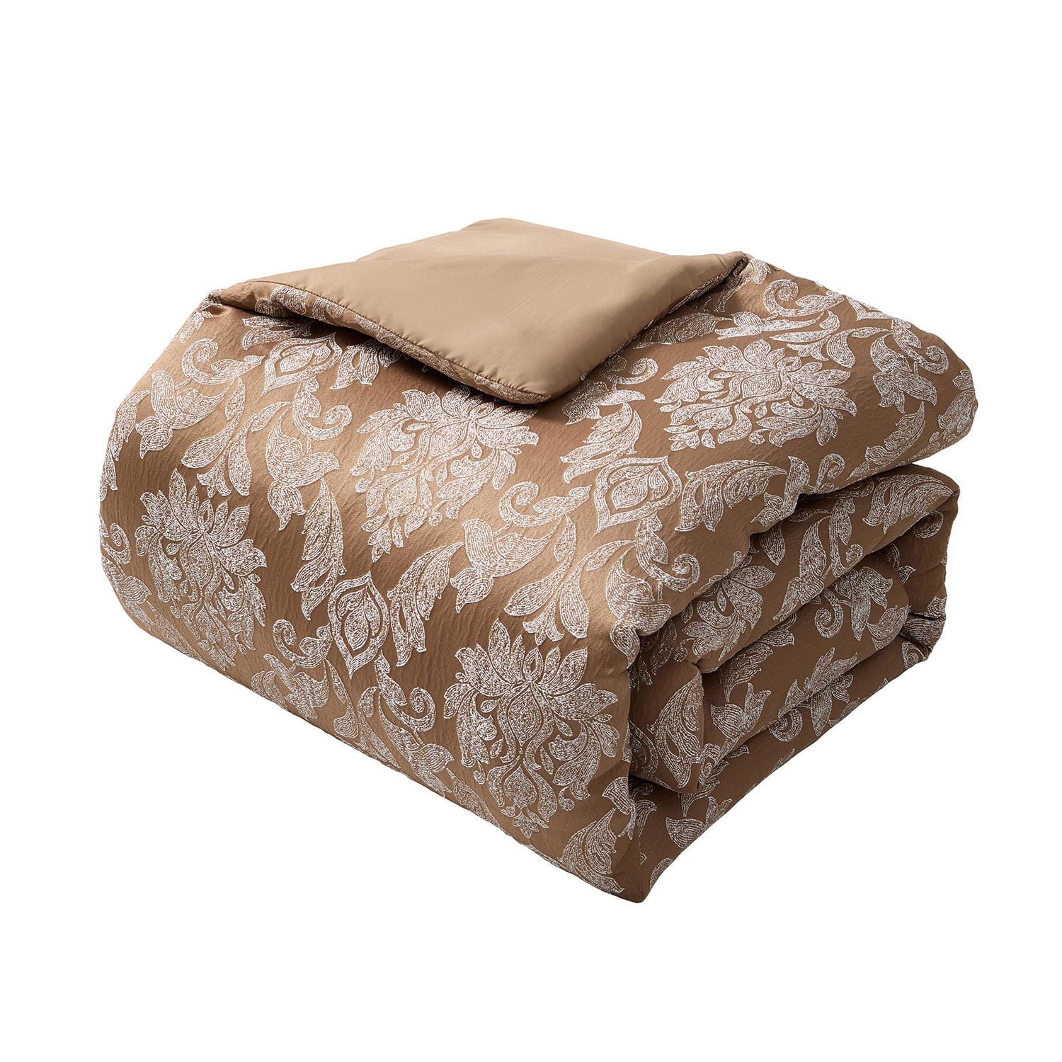 Ensemble d’édredon à motif damassé 5 pièces Mainstays, 2 places/grand Sac de rangement inclus