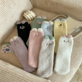 thumbnail image 4 of Christmas White Hiking Socks Winter Socks1 Pair Fuzzy Socks Ear Design Tube Socks Cute Animal Socks Fluffy Soft Winter Warm Socks Christmas Easter Giftsfor Women, 4 of 4