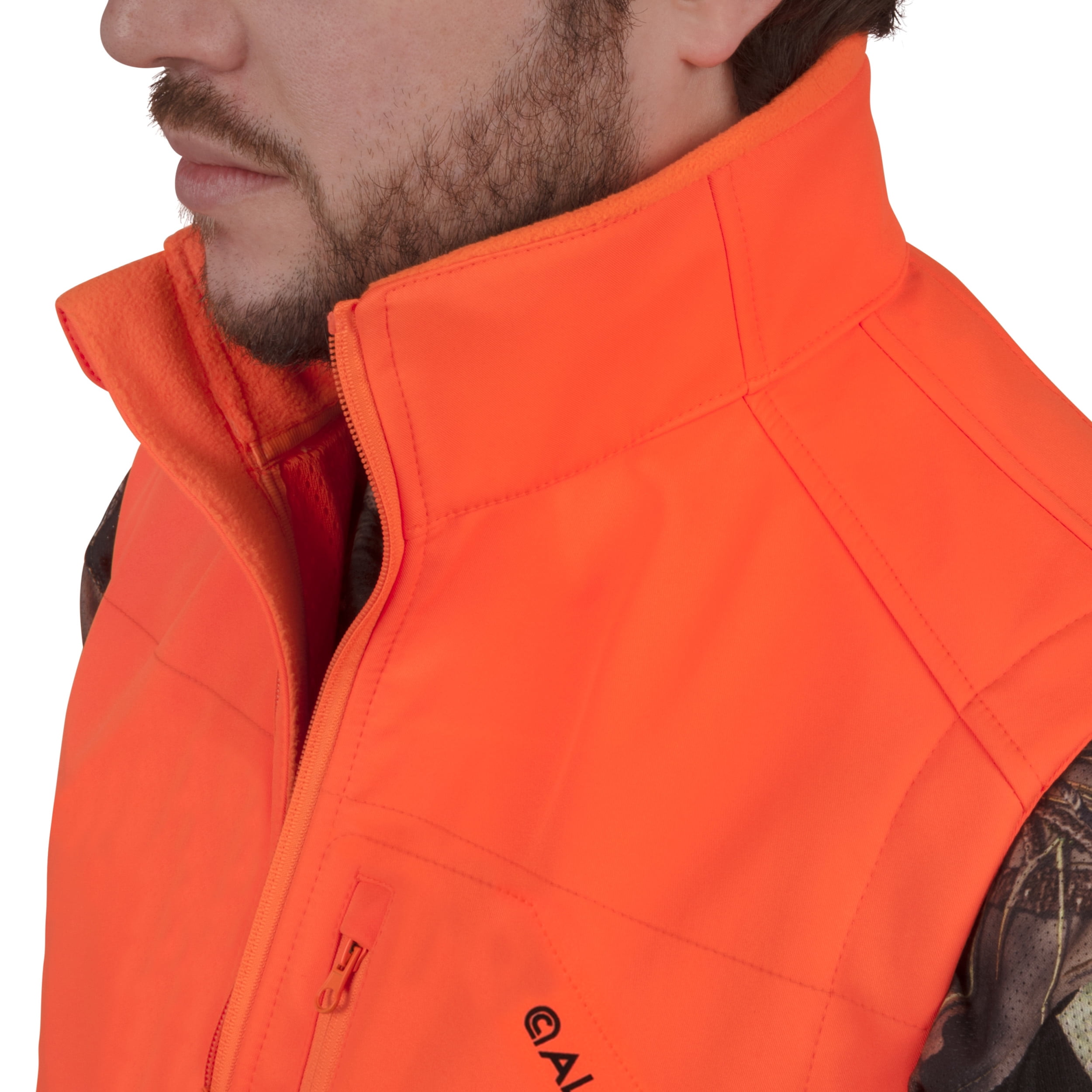 Allen Company Softshell Blaze Hunting Vest, Men’s, Xl, Blaze Orange, Full Zip up Sleeveless Fleece