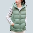 thumbnail image 1 of LOVZFMLL Vestes pour Femmes Coton Veste Courte pour Femmes Style Mode à Capuche Polyvalente, 1 of 9
