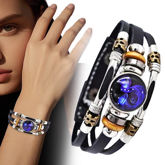 YYKihy Spirit Bracelet Beaded Zodiac Leather Bracelet