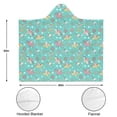 thumbnail image 3 of Wearable Blanket,Cartoon Unicorn Donut Heart Pattern Hooded Wearable Flannel Blanket for Adults & Teens with Buckle,Winter Poncho Shawl Wrap Cape,50"x60", 3 of 5