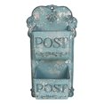 thumbnail image 2 of Tongina Wall Mount Mailbox Retro Design Wall Hanging Mail Box for Outdoor Front Door Blue, 2 of 8