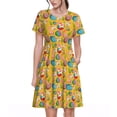 thumbnail image 1 of Disketp Easter para Vestido de Manga Corta para Mujeres, Vestidos de Verano para Mujeres, Casual y Holgado para la Playa, 1 of 6