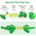 thumbnail image 2 of Juguete para perro Letsmeet, gran cocodrilo de peluche con chirriador, 2 of 7