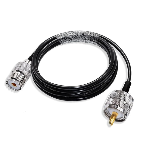 Methold Cable adaptador de radiofrecuencia PVC PL259 a SO239 Cable de extensión convertidor antena escáner extensor Electrónica miscelánea 1M