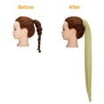 thumbnail image 4 of SHCKE 20"/28" Long Ponytail Extensions Synthetic Straight Hair Ponytail Drawstring Ponytail Clip in Hairpiece for Women - Bleach Blonde, 4 of 6