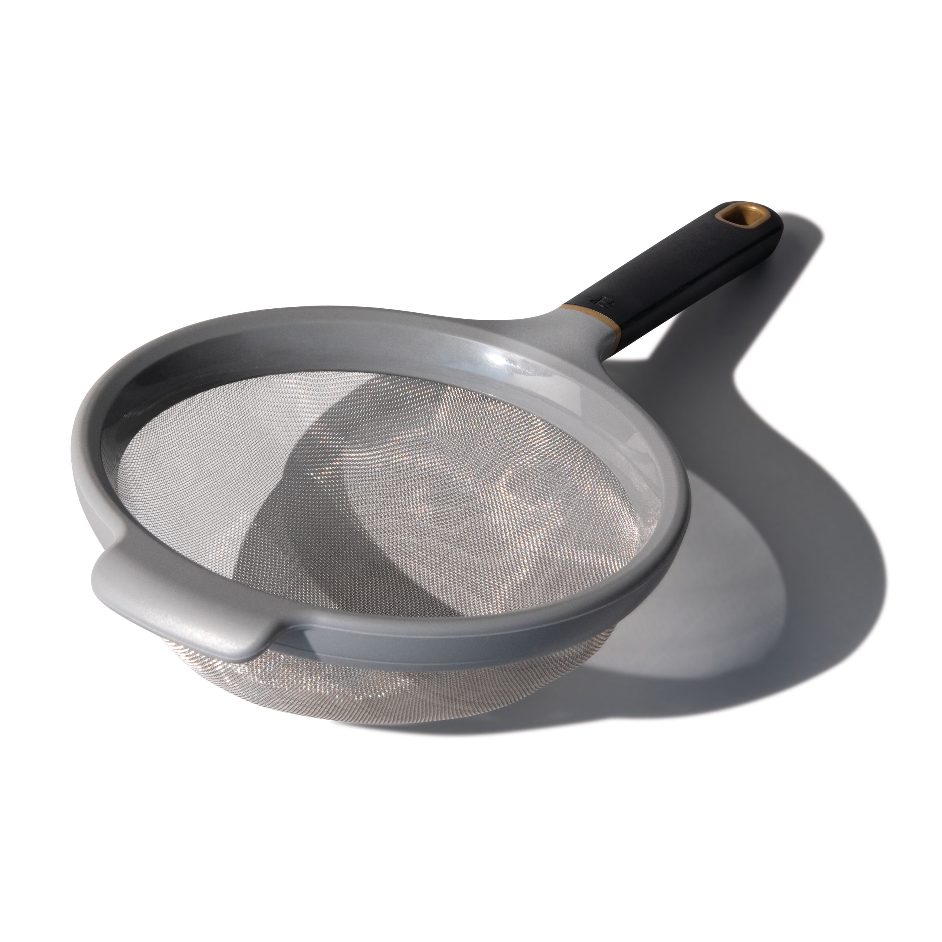 Beautiful 7-inch Mesh Strainer with Lip in Black Sesame by Drew Barrymore