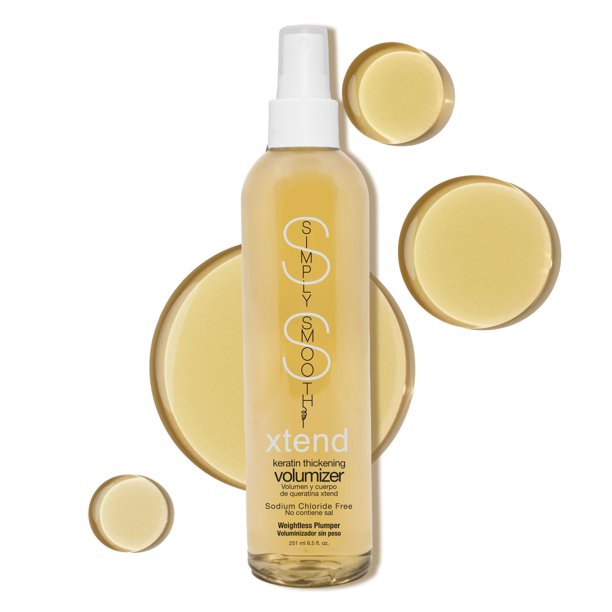 SIMPLY SMOOTH Xtend voluminizador reponedor de queratina | Spray espesante para cabello fino, fino y sin vida | Crea volumen y textura corporal para el cabello cojo | Relleno de cabello sin peso | 8,5