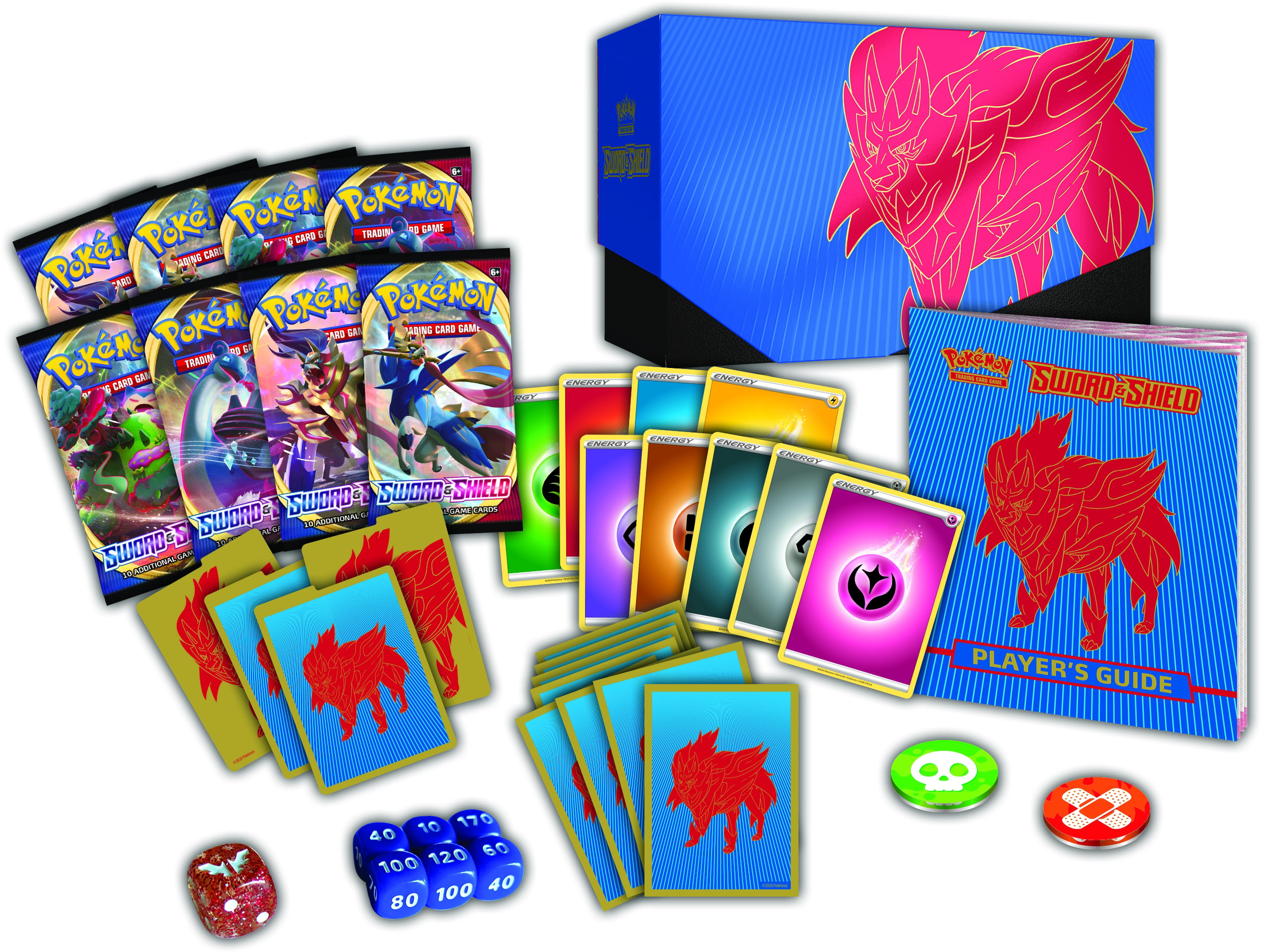 POK82743 for sale online Pokémon TCG Sword & Shield Elite Trainer Box Plus Zamazenta Card Game 
