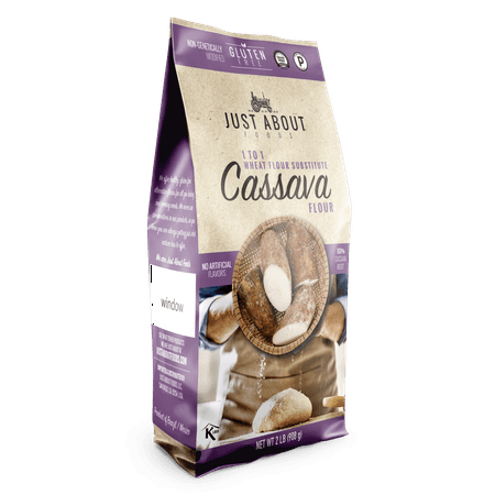 Just About Foods Cassava Flour 2 lb – Paleo, Grain Free, Gluten Free, Sugar Free, Non-GMO, Kosher Baking & Cooking Flour