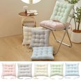 thumbnail image 1 of Cojín de silla de oficina | Cojín de asiento cuadrado de color sólido | Confort de espuma suave | 40x40x7cm | Ajuste seguro de amarre | Versátil para cocina, comedor, sala de estar, sofá, 1 of 5
