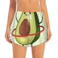 thumbnail image 4 of Lsque Avocado1 Printed Women's Running Shorts with Liner Pockets,Elastic Quick Dry Workout Athletic Gym Yoga Shorts,Womens High Waist Shorts-Large, 4 of 9