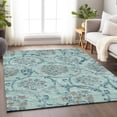 thumbnail image 4 of Dalyn Rugs Premium Machine Washable Mayfield AMF762 Teal 9' x 12' Rug, 4 of 7