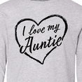thumbnail image 4 of Inktastic I Love My Auntie in Black Chalk Heart Long Sleeve Youth T-Shirt, 4 of 5