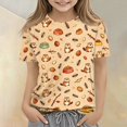thumbnail image 2 of Cute Tops for Kids Girls Size 9-10 Short Sleeve Funny Animal Graphic Big Sister Outfit Tee Tops Summer Trendy Kids Shirts Crew Neck T-Shirts Khaki, 2 of 5
