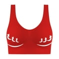 thumbnail image 5 of Sports Bras for Women Large Bust Seamless Comfort Wire-Free Bra 5-Pack Soft Breathable Racerback for Gentle Lift Red (3XL) Up To 65% Off!, 5 of 5