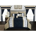 thumbnail image 1 of Chic Home BCS03331-US Owen 20 Piece Comforter Set, Navy - King, 1 of 5
