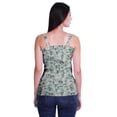 thumbnail image 4 of Moomaya Printed Casual Frill Smoked Full Buttoned Closure Women Fitted Crop Top, 4 of 4