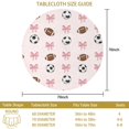 thumbnail image 3 of Football and Rugby Pink Pattern Round Tablecloth 70"x70", Wrinkle Resistant Wipeable Table Cover for Kitchen Dining Room Picnic Patio and Party, 3 of 6