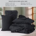 thumbnail image 2 of U by Bedsure King beds in a bag with Flat Sheet and Fitted Sheet, Pillowcases & Shams, Black, 2 of 7
