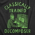 thumbnail image 2 of Mens Classically Trained Decomposer T Shirt Funny Halloween Musical Zombie Joke Tee for Guys Graphic Tees, 2 of 9