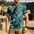 thumbnail image 2 of Workout Shirts for Men Camo Print Quick Dry Gym Moisture Wicking Short Sleeve T-Shirts for Running Athletic Casual, 2 of 7