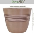thumbnail image 3 of GreenShip 12 inch Planters for Indoor Outdoor Plants, Large Indoor Outdoor Planters Set of 2, Modern Plant Pots with Drainage Hole, Weather Resistant, 3 of 7