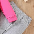 thumbnail image 4 of NOLDARES Infant Toddler Girls Cute Winter Outfits 2pcs Set Long Sleeve Soft Tee and Elastic Waist Pants Clothes Clothing(Hot Pink,18-24 M), 4 of 5