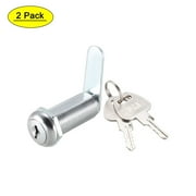 Uxcell Cam Locks 40mm Cylinder Long Fit for Max 1-3/8-inch Panel Keyed Different 2Pcs