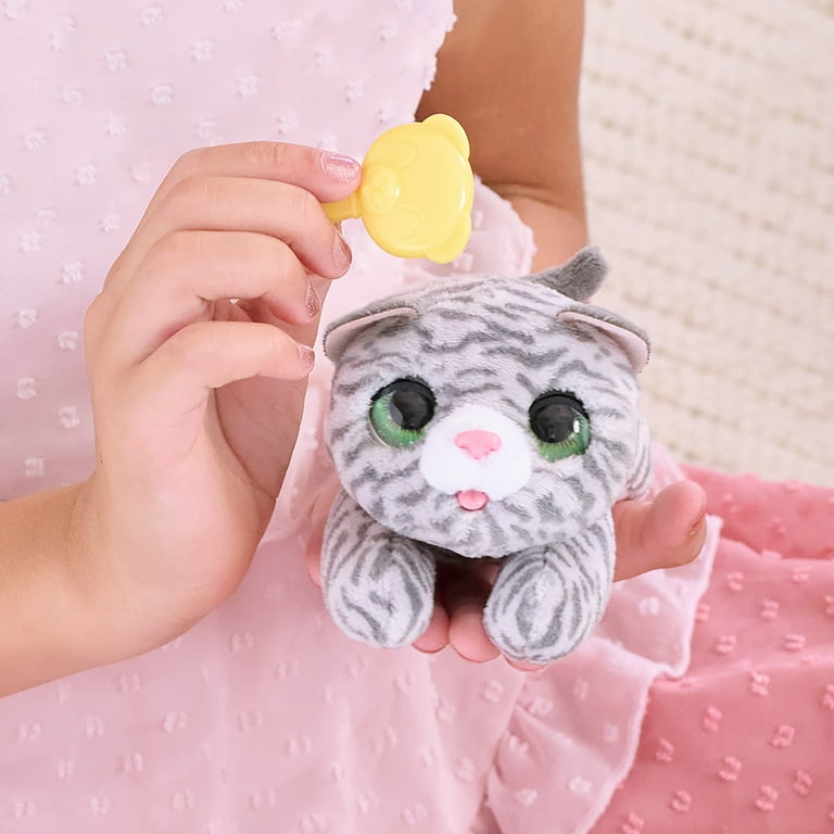 furReal Newborns Kitty Interactive Pet Small Plush Stuffed Animal Cat with Sounds and Movement Faux Fur Kids Toys for Ages 4 up