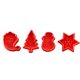 thumbnail image 2 of onlyliua Ofertas Flash Juego de 4 Cortadores de Galletas Navideñas Moldeados con Émbolo para y Fondant, 2 of 7