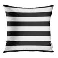 thumbnail image 1 of BSDHOME Taie d'Oreiller Style Rétro Strict Graphique Rayé Horizontal Noir Blanc 18x18 Pouces, 1 of 1