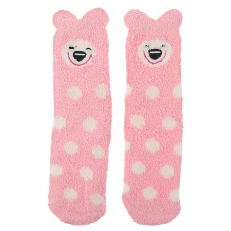 

NUOLUX 1 Pair Cartoon Coral Fleece Socks Winter Warm Fluff Casual Socks for Women Girls