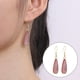 thumbnail image 2 of Pendientes europeos y americanos de moda, sencillos, de resina, con forma de diente de cristal, con personalidad, dulces y largos pendientes de gota de agua, 2 of 6