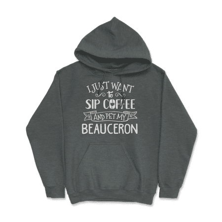 Funny Beauceron Dog and Coffee Shirt - Sip and Pet