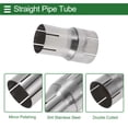 thumbnail image 4 of Rebajas únicas 2" OD-2.35" OD Doblado de escape mandrel codo reductor concéntrico adaptador de tubo de acero inoxidable 304 39 pulgadas de longitud tono plateado, 4 of 7