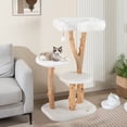 thumbnail image 4 of Costway Solid Wood Cat Tree with Perch Natural Jute Scratching Posts Dangling Ball, 4 of 10