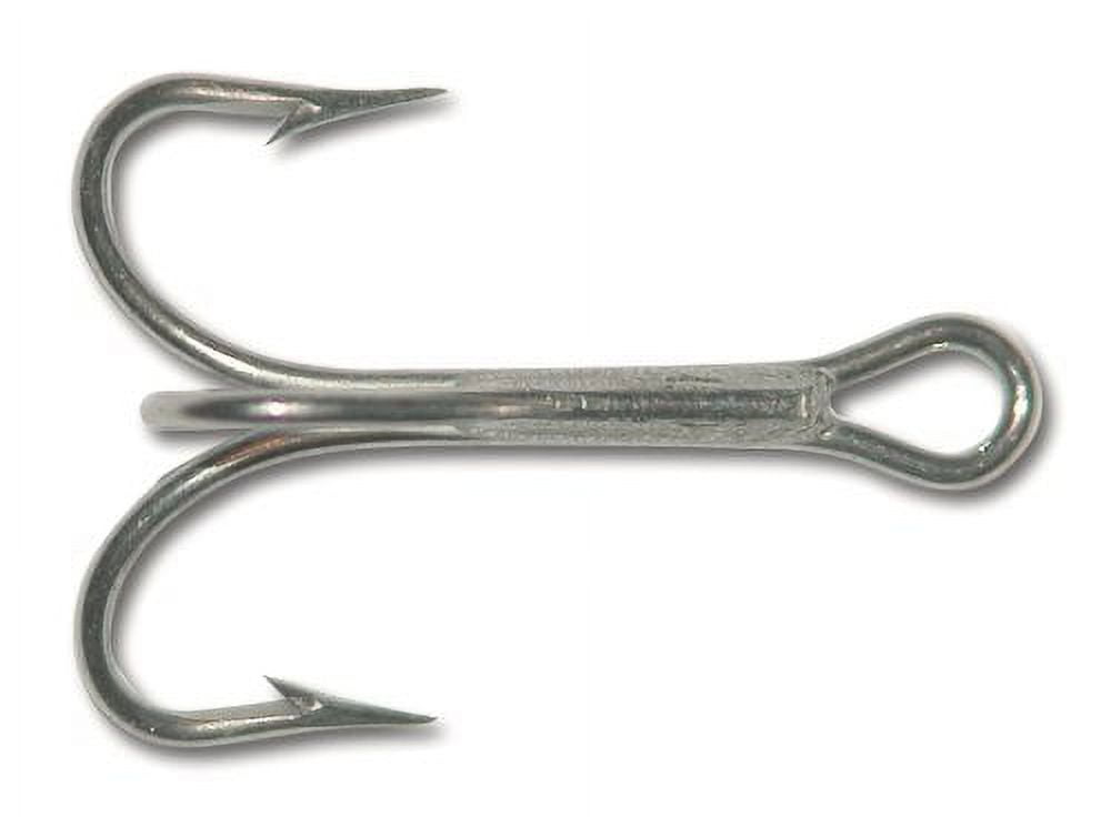Mustad 3551DT-10 by 0 Duratin Ringeye Sport Treble Hook, Size 10 - Box of 25