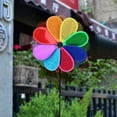 thumbnail image 6 of BiFandian 2Pcs Flower Wind Spinners Sparkly, Colorful Lawn Pinwheels with Stake, Rainbow Garden Windmills for Garden, Party, Outdoor, Yard Decor, 6 of 6