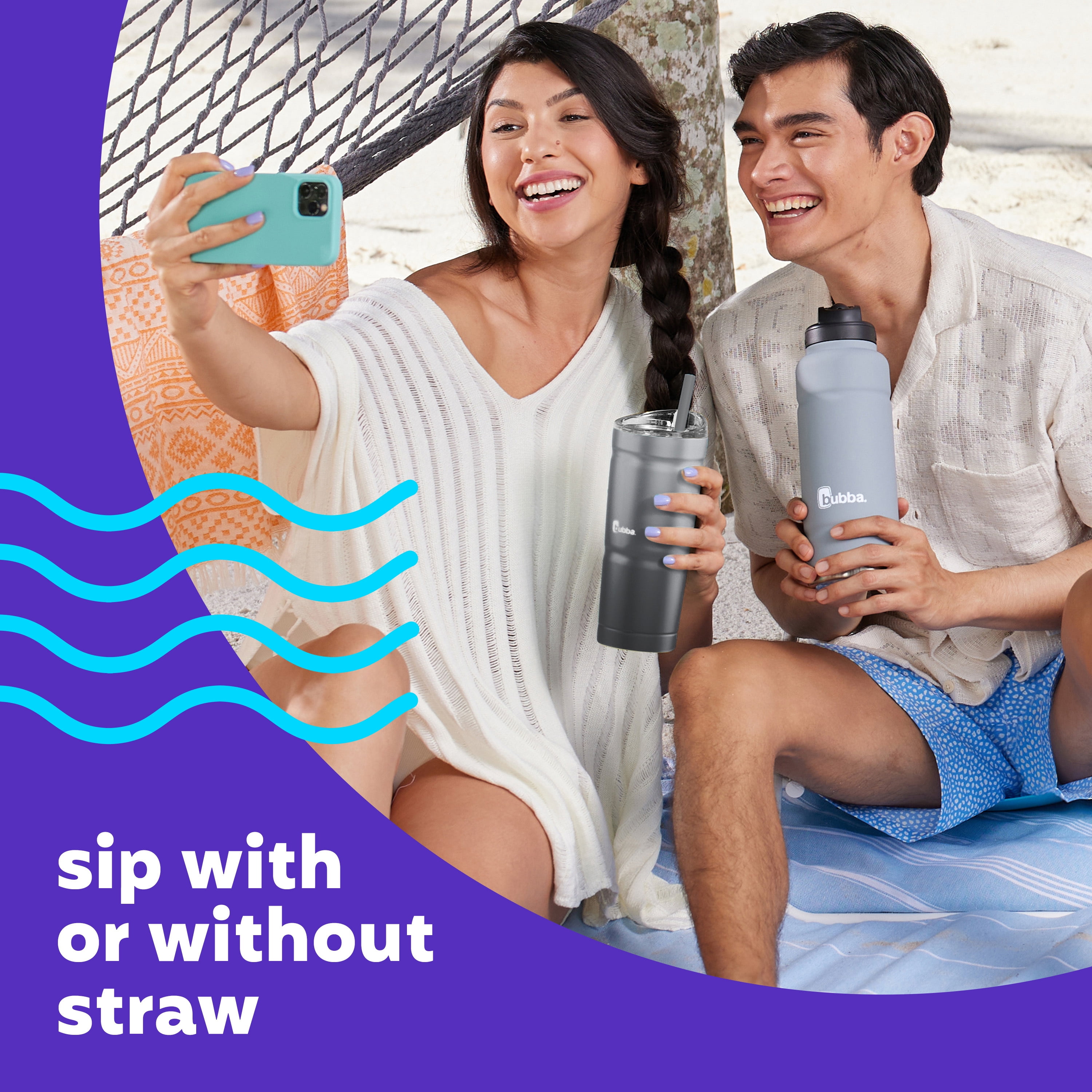 (2 pack) bubba Envy S Stainless Steel Tumbler with Straw, Black Ombre, 24 fl oz.