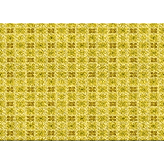 Ahgly Company Machine Washable Indoor Rectangle Transitional Banana Yellow Area Rugs, 4' x 6'