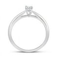 thumbnail image 4 of Solid 14K White Gold Real Natural Diamond Solitaire Engagement Ring for Women 1/4 Carat - Size - 8 ( .25 Cttw ), 4 of 5