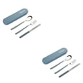 thumbnail image 3 of Billuyoard Juegos de vajilla Juego de utensilios de cocina de cubiertos de acero inoxidable 304 Vajilla portátil con estuche Diseño simple Accesorios de Type3 NO3 Billuyoard CBP269356, 3 of 6